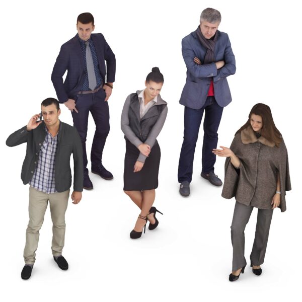 Business Interaction – 3D Professionals in Realistic Poses